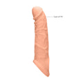 REALROCK 8'' Realistic Penis Extender with Rings - Flesh 20.3 cm Penis Extension Sleeve