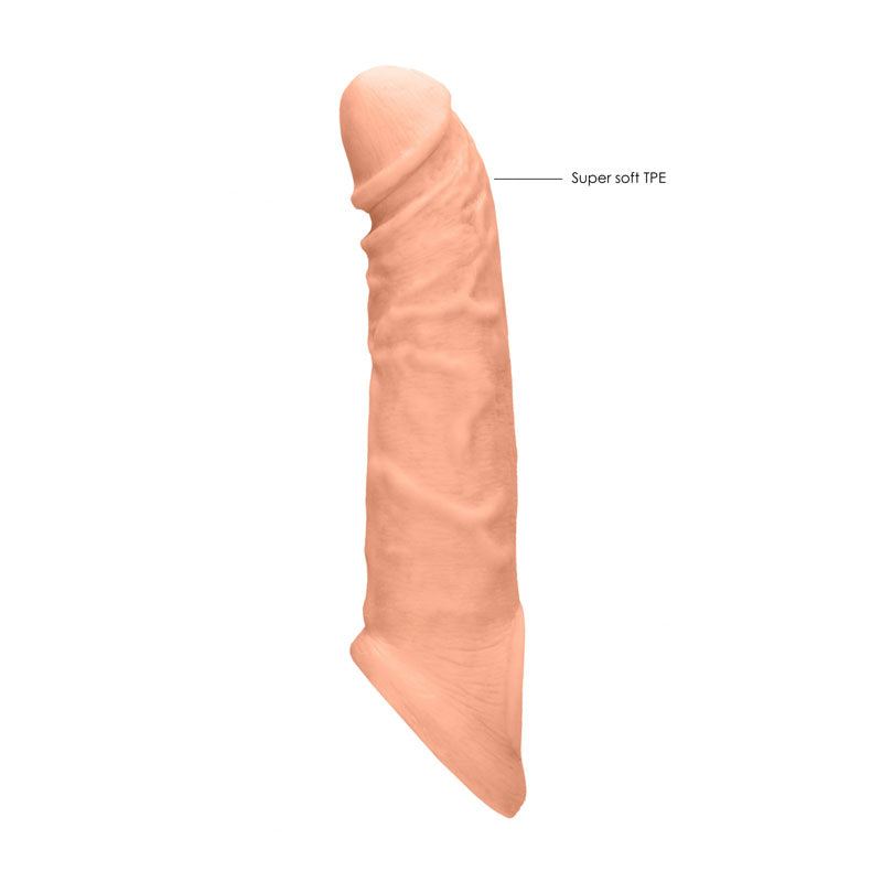 REALROCK 8'' Realistic Penis Extender with Rings 20.3 cm Penis Extension Sleeve