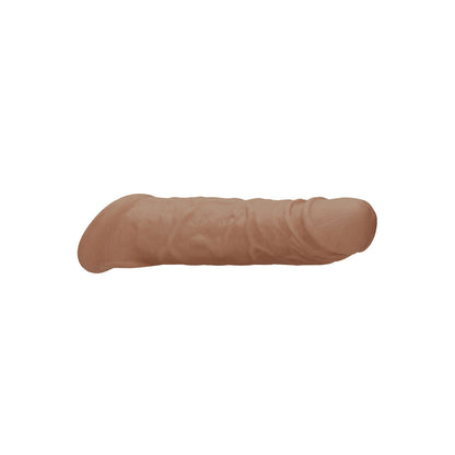 REALROCK 8'' Realistic Penis Extender with Rings - Tan 20.3 cm Penis Extension Sleeve