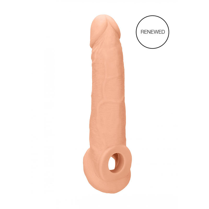 REALROCK 9'' Realistic Penis Extender with Rings 22.9 cm Penis Extension Sleeve