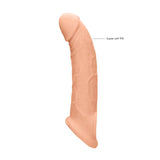 REALROCK 9'' Realistic Penis Extender with Rings - Flesh 22.9 cm Penis Extension Sleeve - Image 4