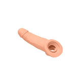 REALROCK 9'' Realistic Penis Extender with Rings - Flesh 22.9 cm Penis Extension Sleeve - Image 6