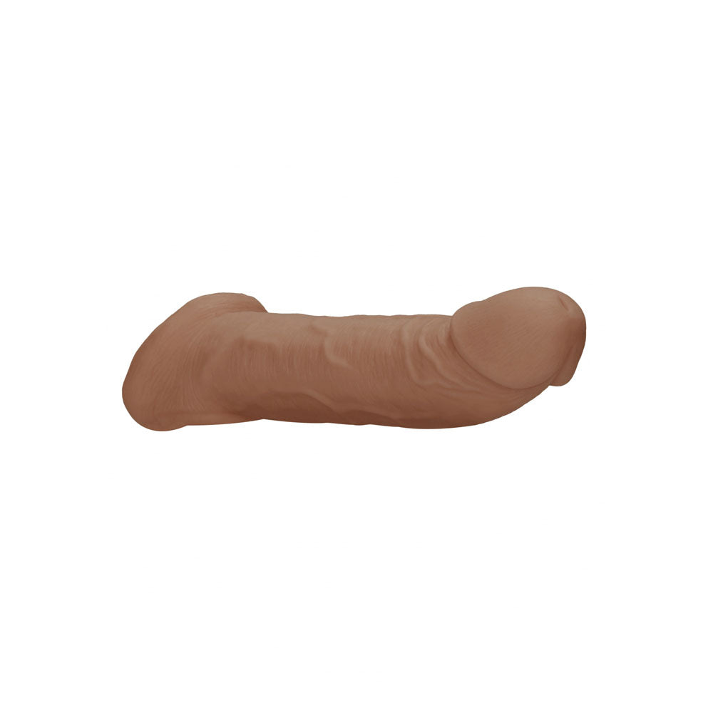 REALROCK 9'' Realistic Penis Extender with Rings - Tan 22.9 cm Penis Extension Sleeve