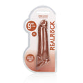 REALROCK 9'' Realistic Penis Extender with Rings - Tan - Tan 22.9 cm Penis Extension Sleeve
