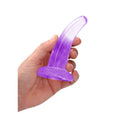 REALROCK Non Realistic Dildo With Suction Cup - 11.5 cm - Purple 11.5 cm Curved Pegging Dong