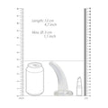 REALROCK Non Realistic Dildo With Suction Cup - 11.5 cm - Clear 11.5 cm Curved Pegging Dong