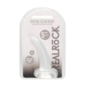 REALROCK Non Realistic Dildo With Suction Cup - 11.5 cm - Clear 11.5 cm Curved Pegging Dong
