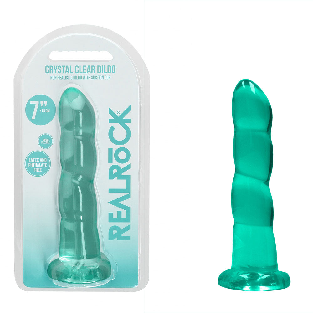 REALROCK Dildo With Suction - 17 cm 17 cm Dildo - Turquoise