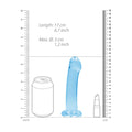 REALROCK Non Realistic Dildo With Suction Cup - 17 cm - Blue - Blue 17 cm Dong