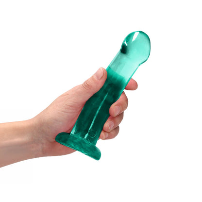 REALROCK Non Realistic Dildo With Suction Cup - 17 cm - Turquoise 17 cm Dong