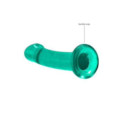 REALROCK Non Realistic Dildo With Suction Cup - 17 cm - Turquoise 17 cm Dong