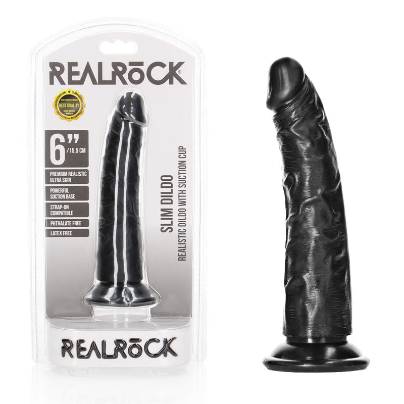 REALROCK Realistic Slim Dildo without Balls - (6'') Dong