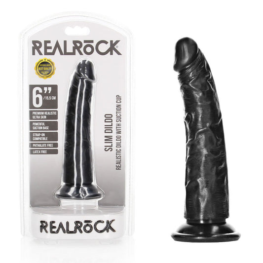 REALROCK Realistic Slim Dildo without Balls - (6'') Dong