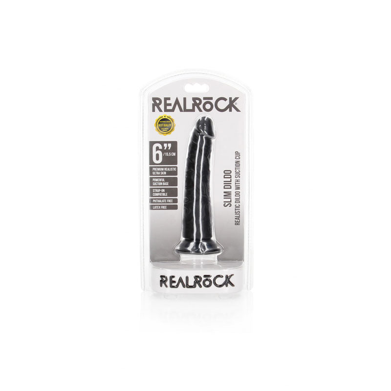 REALROCK Realistic Slim Dildo without Balls - (6'') Dong