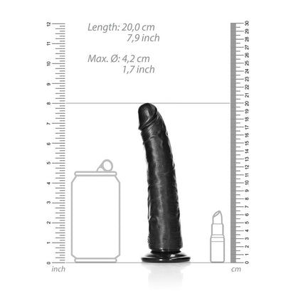 REALROCK Realistic Slim Dildo with Suction Cup - 18cm 18 cm (7'') Dong