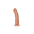 REALROCK Realistic Regular Curved Dildo with Suction Cup - 18 cm - Tan 18 cm (7'') Dong