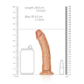 REALROCK Realistic Regular Curved Dildo with Suction Cup - 18 cm - Tan 18 cm (7'') Dong