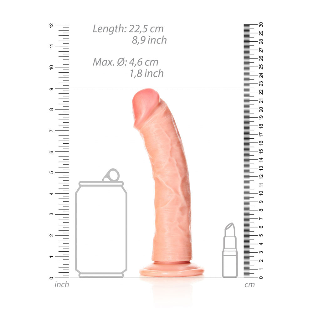 REALROCK Realistic Regular Curved Dildo with Suction Cup - 20 cm 20 cm (8'') Dong