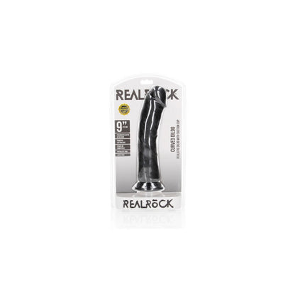 REALROCK Realistic Regular Curved Dildo with Suction Cup - 23 cm 23 cm (9'') Dong