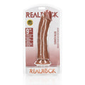 REALROCK Realistic Regular Curved Dildo with Suction Cup - 23 cm - Tan 23 cm (9'') Dong