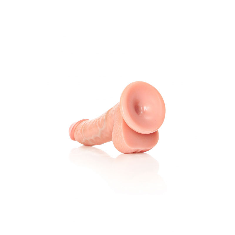 REALROCK Realistic Regular Curved Dong with Balls - 15.5 cm 15.5 cm (6'') Dong