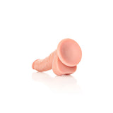 REALROCK Realistic Regular Curved Dong with Balls - 18 cm - Flesh 18 cm (7'') Dong - Image 6