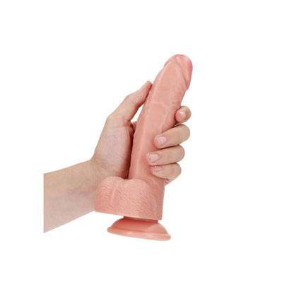 REALROCK Realistic Regular Curved Dong with Balls - 20.5 cm 20.5 cm (8'') Dong
