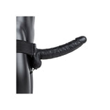 REALROCK Hollow Strapon with Balls - 23 cm Black - Black 23 cm Hollow Strap-On - Image 3