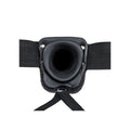REALROCK Hollow Strapon with Balls - 23 cm Black - Black 23 cm Hollow Strap-On