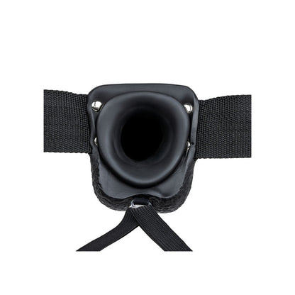 REALROCK Hollow Strapon with Balls - 23 cm Black 23 cm Hollow Strap-On