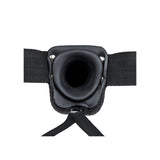 REALROCK Hollow Strapon with Balls - 23 cm Black - Black 23 cm Hollow Strap-On - Image 6