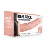 REALROCK Vibrating Hollow Strap-on - 20.5 cm Flesh - Flesh 20.5 cm Vibrating Hollow Strap-On - Image 1