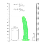 REALROCK 18 cm Slim Glow in the Dark Neon - Green - Glow in Dark Green 18 cm (7'') Dong - Image 8