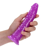 REALROCK 18 cm Slim Glow in the Dark Neon - Purple - Glow in Dark Purple 18 cm (7'') Dong - Image 2