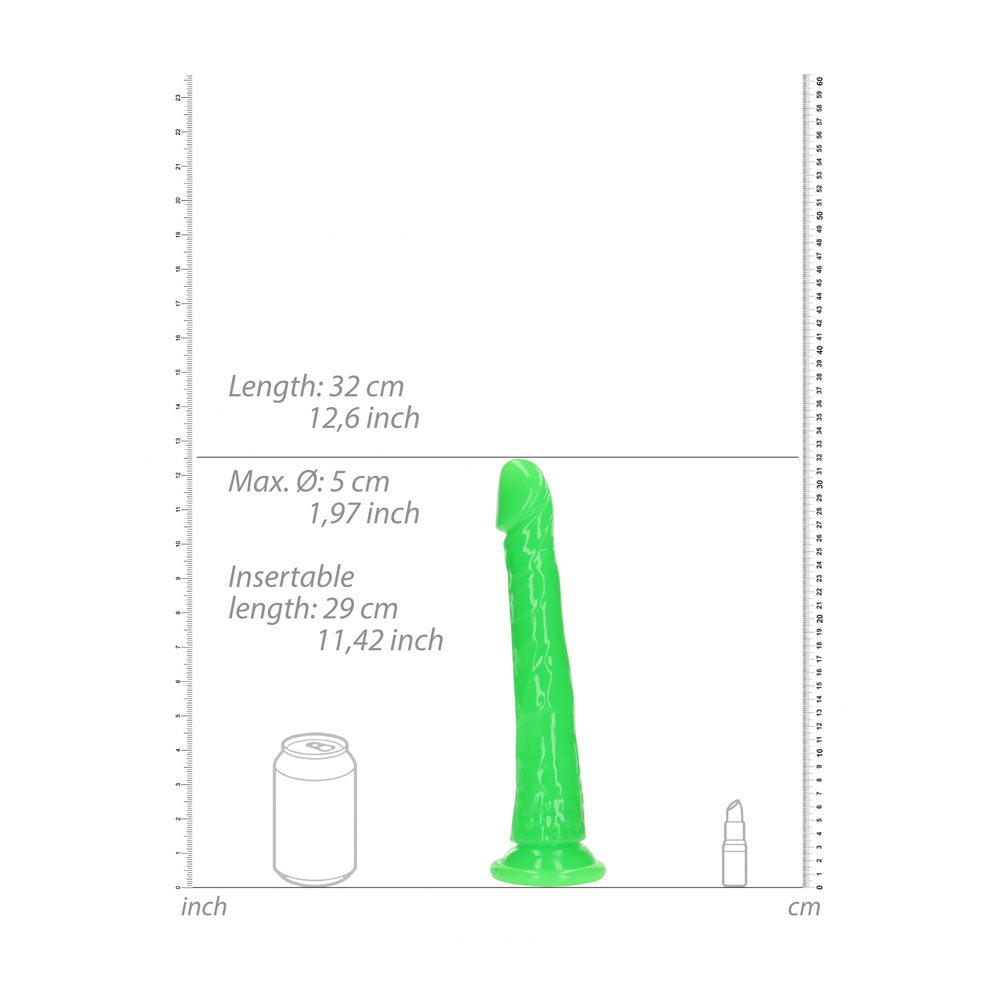 REALROCK Slim Glow in the Dark Neon - Glow in Dark (11'') Dong