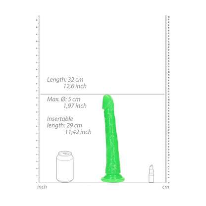 REALROCK Slim Glow in the Dark Neon - Glow in Dark (11'') Dong