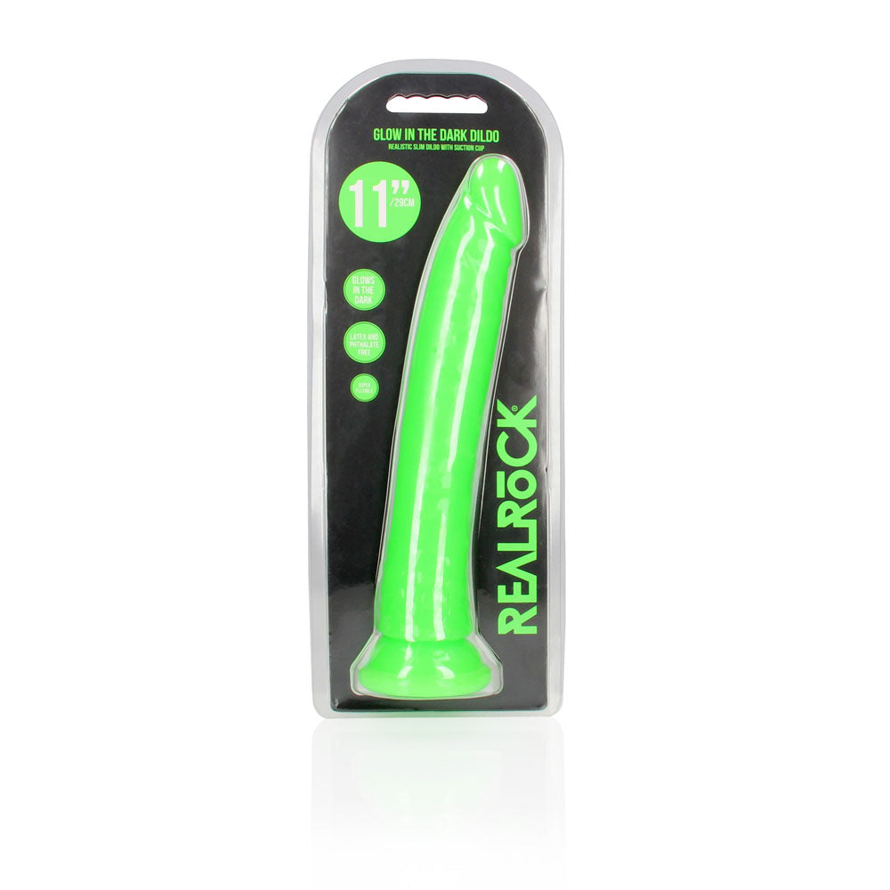 REALROCK Slim Glow in the Dark Neon - Glow in Dark (11'') Dong