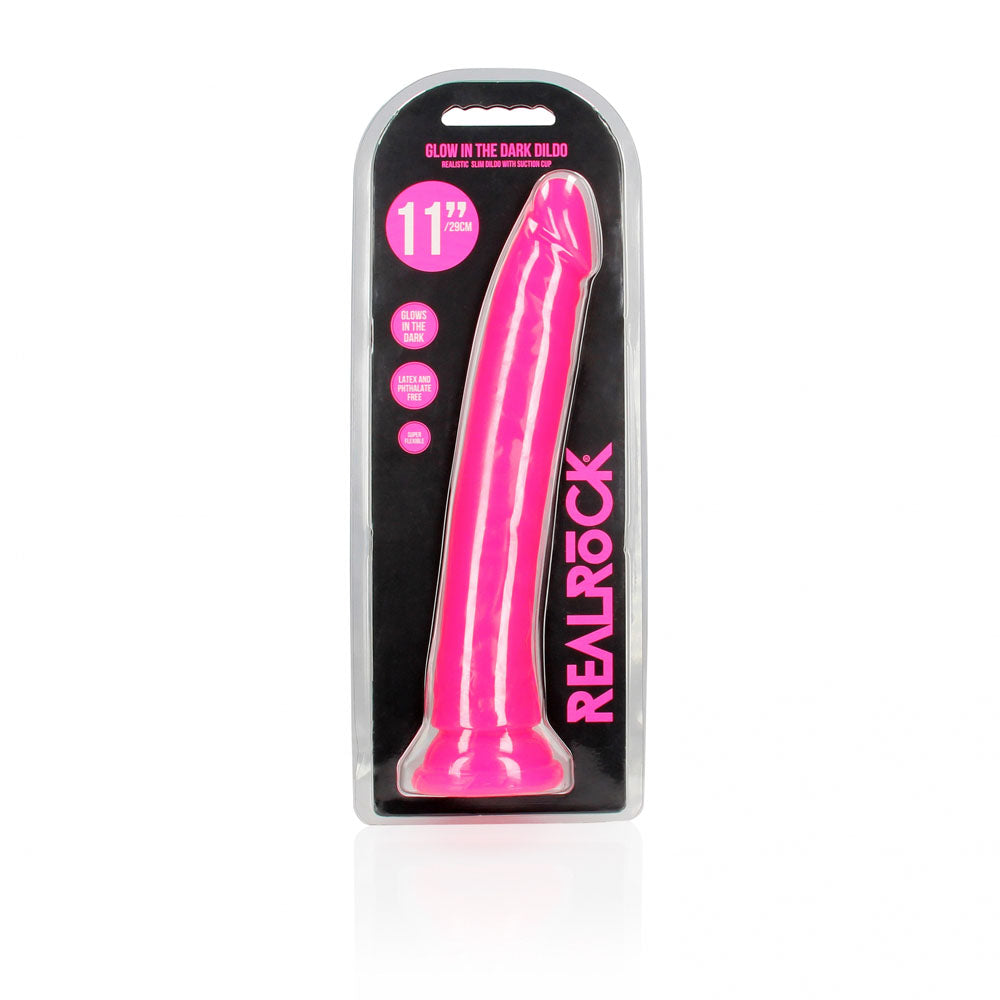 REALROCK Slim Glow in the Dark Neon - Glow in Dark (11'') Dong