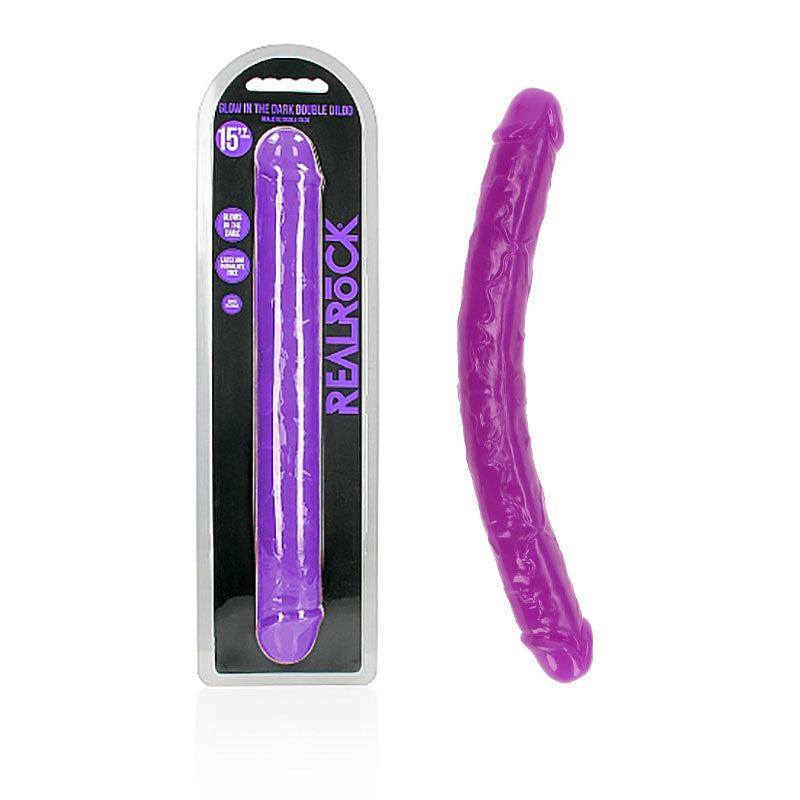 REALROCK 38 cm Double Dong Glow 38 cm (15'') Double Dong - Purple