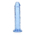 REALROCK 15.5 cm Straight Dildo - Blue - Blue 15.5 cm (6'') Dong
