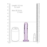 REALROCK 15.5 cm Straight Dildo - Purple - Purple 15.5 cm (6'') Dong - Image 6
