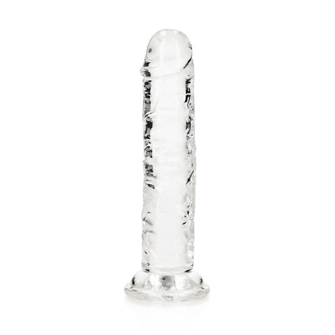 REALROCK 15.5 cm Straight Dildo - Clear - Clear 15.5 cm (6'') Dong - Image 1