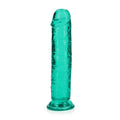 REALROCK 18 cm Straight Dildo - Turquoise - Turquoise 18 cm (7'') Dong