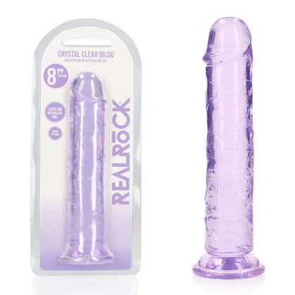 REALROCK 20 cm Straight Dildo - Purple - Purple 20 cm (8'') Dong