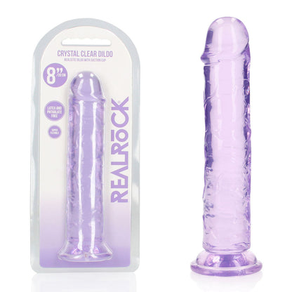 REALROCK 20 cm Straight Dildo 20 cm (8'') Dong - Purple