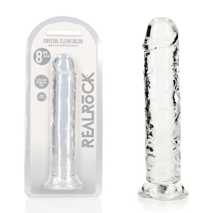 REALROCK 20 cm Straight Dildo - Transparent - Clear 20 cm (8'') Dong