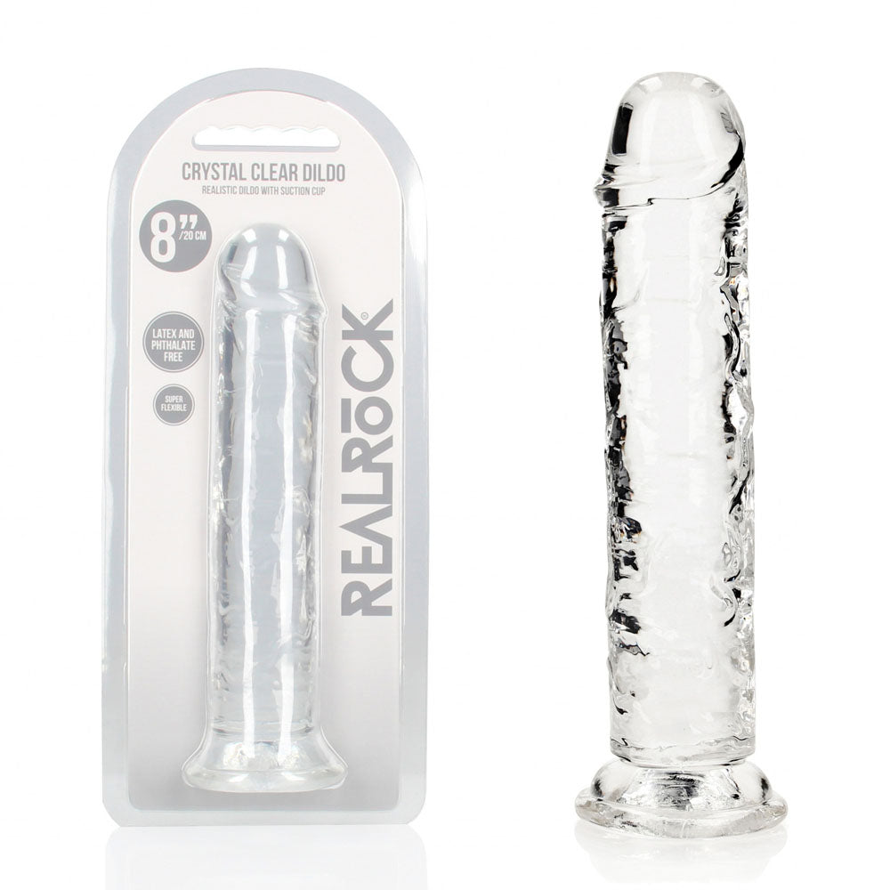 REALROCK 20 cm Straight Dildo 20 cm (8'') Dong - Clear