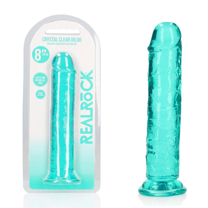 REALROCK 20 cm Straight Dildo 20 cm (8'') Dong - Turquoise