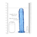 REALROCK 25 cm Straight Dildo - Blue - Blue 25 cm (10'') Dong