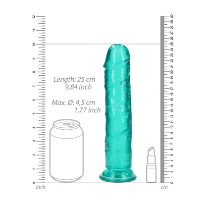 REALROCK 25 cm Straight Dildo - Turquoise 25 cm (10'') Dong
